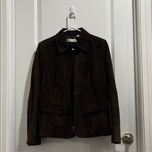 Liz Claiborne Dark Brown Suede Women's Jacket